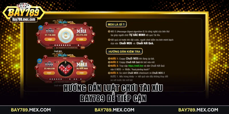Hướng dẫn luật chơi Tài Xỉu Bay789 dễ tiếp cận