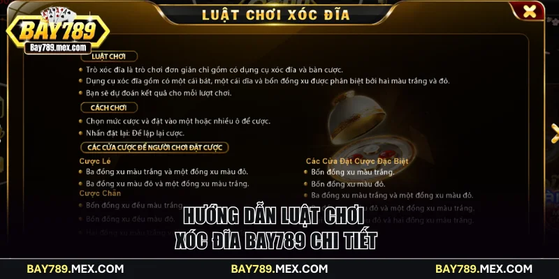 Hướng dẫn luật chơi Xóc đĩa Bay789 chi tiết